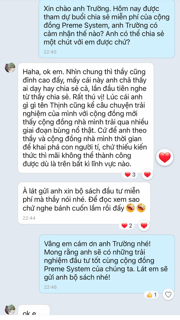 Phản hồi của Anh Trường